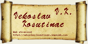 Vekoslav Košutinac vizit kartica